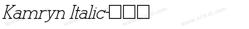 Kamryn Italic字体转换